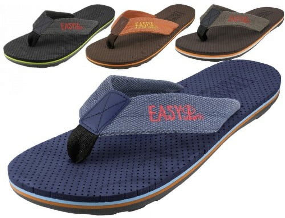 Easy USA M3668 Mens Soft Insole Flip Flops - 36 Pairs - image 1 of 1