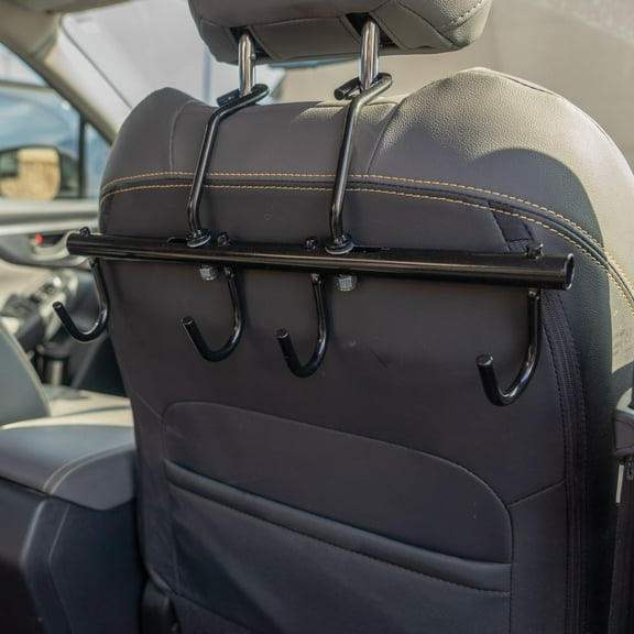 Easy-Up Multi-Hook Swivel Car Tack Rack | Stable-Ready Tack Organizer | Black