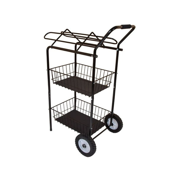Easy-Up Show Cart with Saddle Rack | Show Cart & Double Baskets | 8" Wheels
