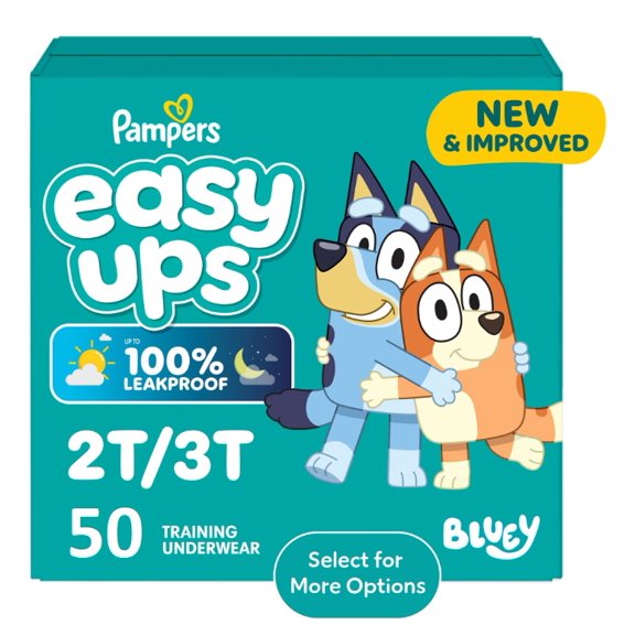 Easy Ups Bluey Potty Training Pants Boys Size 2T-3T, 25 Count (Select for More Options)