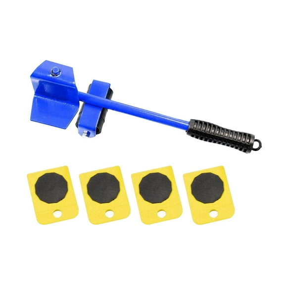 Easy to Use Large Furniture Wheel Sliders, Heavy Furniture Moving Sliders, Adjustable Lifting Lever & 4 Wheels, Furniture Lifter, Avoid Getting Hurt Lifting or Moving Heavy Objects, Blue