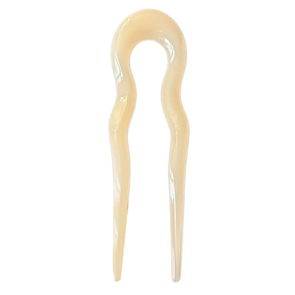 Easy Use U Pin Hair Clip For Quick Styling Comfortable Acrylic Hair Accessory In Elegant Red Tone