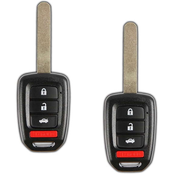 Easy to Use 2X Key Fob Remote for 2013 2014 2015 Honda Accord Civic 4-Button Remote Head Key - MLBHLIK6-1T G Chip - Professional Programming Required