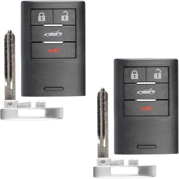 Easy to Use 2X Remote Key Fob Control 4btn for Chevrolet Corvette (M3N5WY7777A) Two