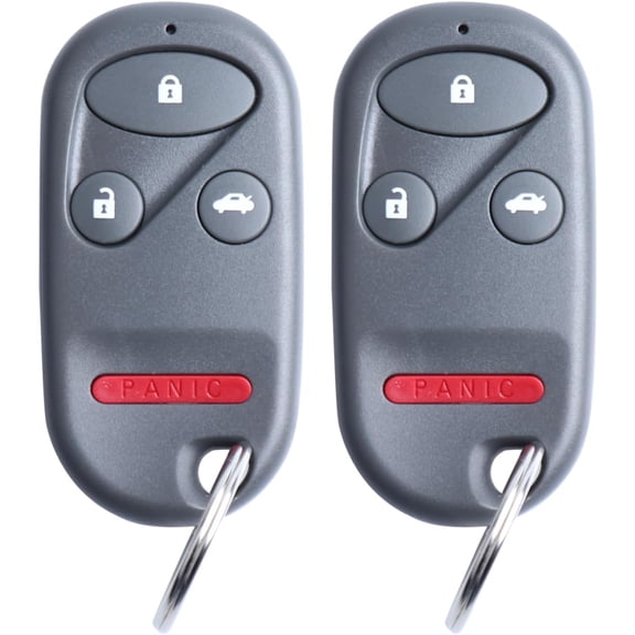 Easy to Use 4 Buttons Car Keyless Entry Remote Fob fit for Honda Accord Ex 1998-2002/1999-2003 TL Replacement for P/N: KOBUTAH2T 315Mhz (Pack of 2)
