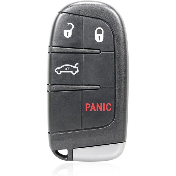 Easy to Use 4 Buttons Smart Proximity Replacement Keyless Entry Remote Car Key Fob Black for Dodge- Charger 11-18 for Dart 14-16 for Challenger 15-18 46 Chip with Door Key