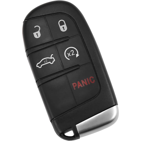 Easy to Use 433MHz 46 Chip Replacement Keyless Entry Remote Car Key Fob for Chrysler 300 for Charger Challenger Dart Limited 5 Buttons with Door Key Replacement