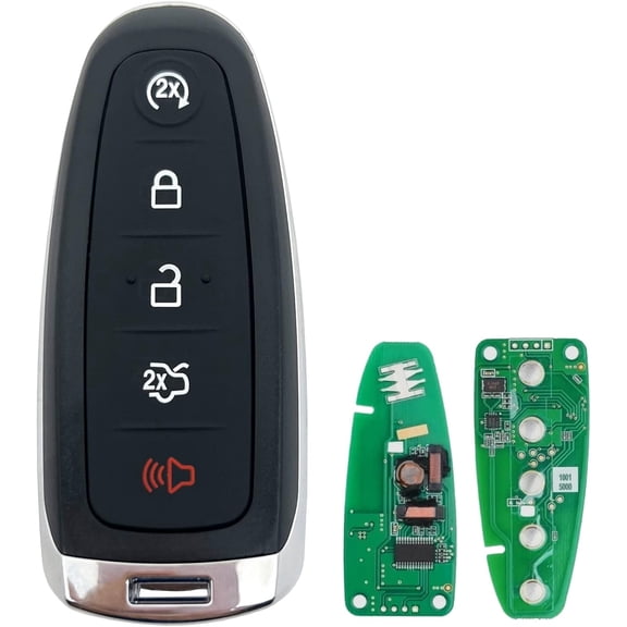 Easy to Use 5 Buttons Keyless Remote Car Key Fob Fit for Ford Explorer Edge Taurus Flex Expedition Focus Maverick Lincoln MKX MKS MKT Navigator FCC ID: M3N5WY8609/M3N5WY8610 (Black)