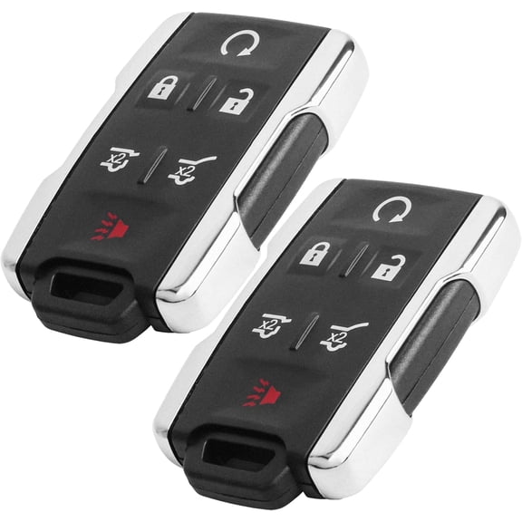 6 Buttons Keyless Entry Remote Key Fob Fit for Chevy Tahoe Suburban Yukon 2014 2015 2016 2017 2018 2019 2020 (FCC ID: Chrome) 315Mhz