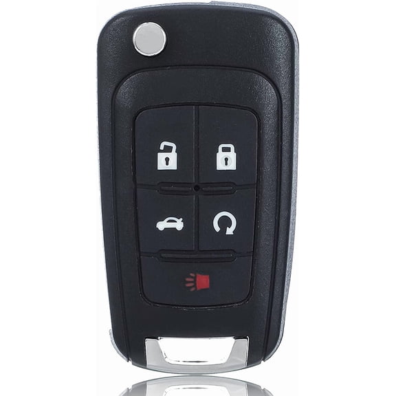 Easy to Use Car Key Fob Keyless Entry Remote Compatible with Chevy Cruze/Camaro/Impala/Equinox/GMC Terrain/Lacrosse 2010 2011 2012 2013 2014 2015 2016 2017 Key Replacement for OHT01060512 (5 Buttons)
