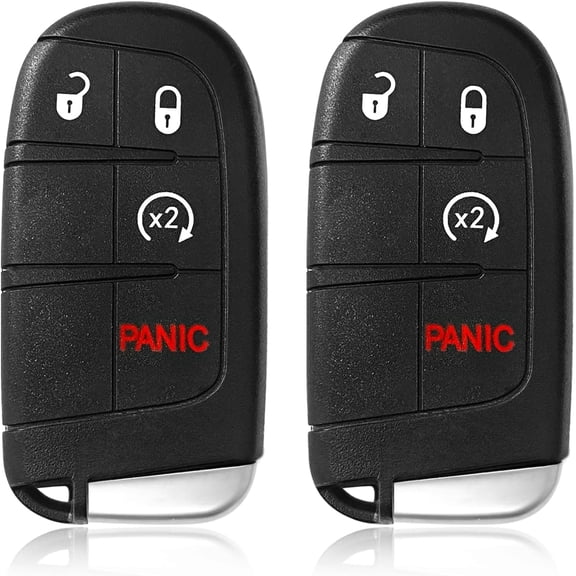 Easy to Use Car Key Fob Remote Keyless Entry Control M3N-40821302 433MHz 4 Button Replacement for 2017-2021 Jeep Compass - 2 Pack