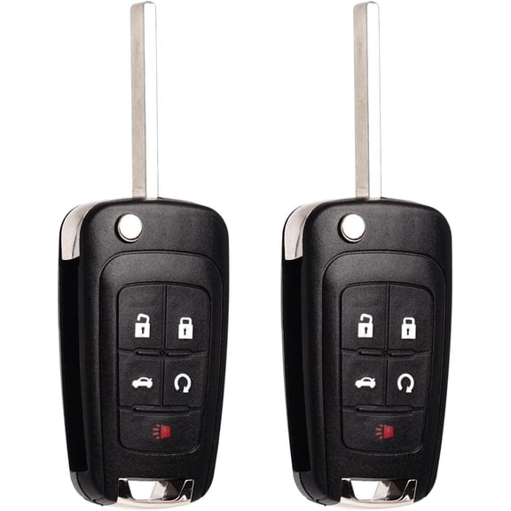 Easy to Use Flip Key Fob Keyless Entry Remote Control Replacement Fits for Chevy Cruze Equinox Camaro Malibu Sonic Impala Buick Regal Verano Encore Allure Terrain 2010-2021(OHT01060512)