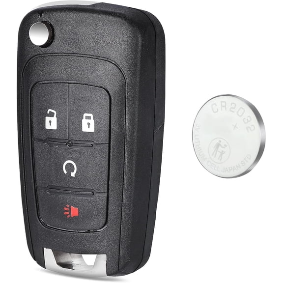 Flip Remote Key Fob Replacement for Chevy Equinox Trax 2010-2017 for Buick Encore Car Key Remote Control 4 Buttons 315MHz FCC ID:AVL-B01T1AC P/N:13585811 (1)