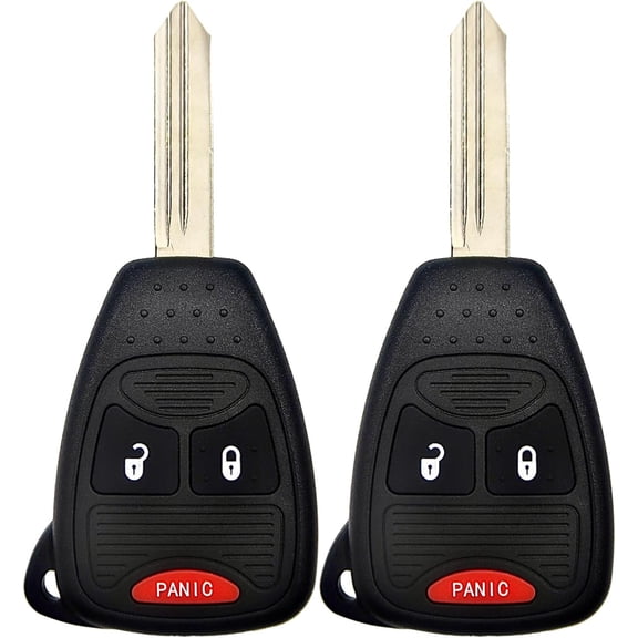Easy to Use Key Fob Replacement Fits for Chrysler200 300 Cruiser Ram Charger Durango Nitro Patriot Wrangler Compass Liberty Grand Cherokee Smart CarKeyless Entry Remote Control Start 2Packs