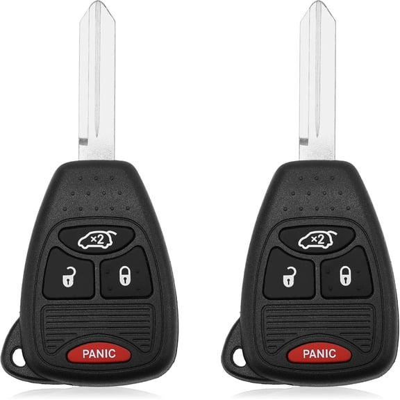 Key Fob Replacement Keyless Entry Remote Car Keys 4-Button 315MHz Compatible with Chrysler Jeep FCC ID 46 CHIP (2PCS)