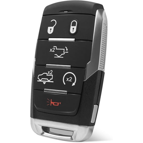 Easy to Use Keyless Entry Remote Control Start Key Fob OHT-4882056, 6 Buttons Car Proximity Smart Key Fit for Ram 1500 Pickup 2019 2020 2021 Replace 68442917AB 68442917AC 68442917AD 68442917AA