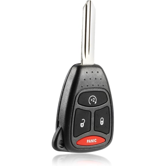 Easy to Use Keyless Entry Remote Head Start Car Key Fob Control 4-Button Replacement for Chrysler Aspen Dakota Durango Ram (KOBDT04A, 68002316AA)