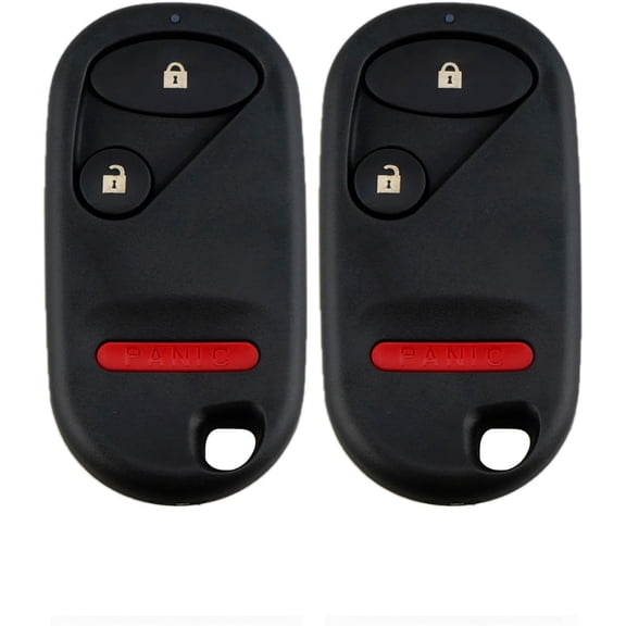 Easy to Use Keyless Key Fob Remote Control Replacement for 2001-2007 Honda Civic Pilot NHVWB1U523 433MHz 3 Buttons (Set of 2)