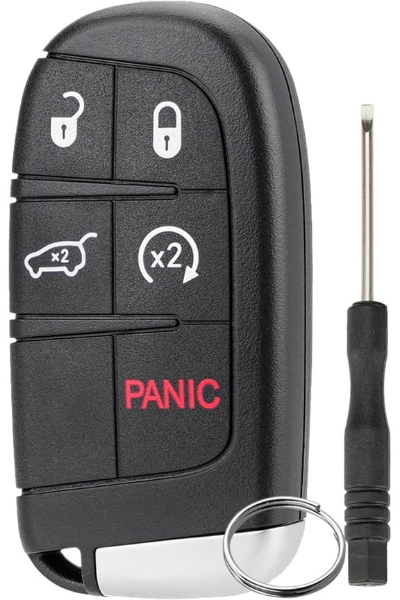 Easy to Use Remote Key Fob Fits for Jeep Grand Cherokee 2014 2015 2016 2017 2018 2019 2020 Keyless Entry Remote 433 MHz FCCID M3N-40821302 with Key Ring and Screwdriverr
