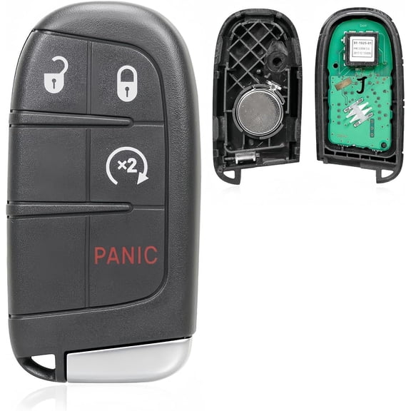 Easy to Use Replacement Keyless Entry Remote Car Key Fob 433MHz 46 Chip 4 Buttons with Start Key for 2014-2020 Jeep Grand Cherokee