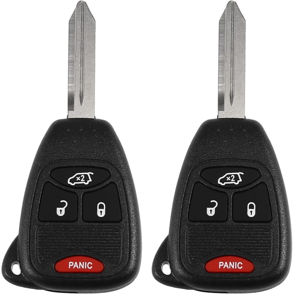 X AUTOHAUX 2pcs 315MHz Replacement Keyless Entry Remote Car Key Fob for Avenger 2008-2013 for Jeep Liberty 2008-2012 for Chrysler PT Cruiser 2006-2010 4 Button with Door Key