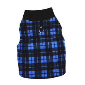 Easy Wear Dog Clothes Fleece Hoodie Check Designs Polyester Texture for Quick On Off and Daily Use in Cold Weather