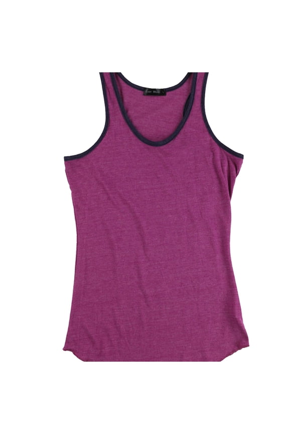 Womens Two Tone Tank Top, Purple, Large