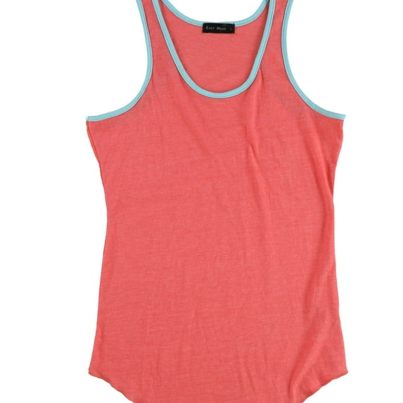 Easy Wear Womens Two Tone Tank Top, Red, Large