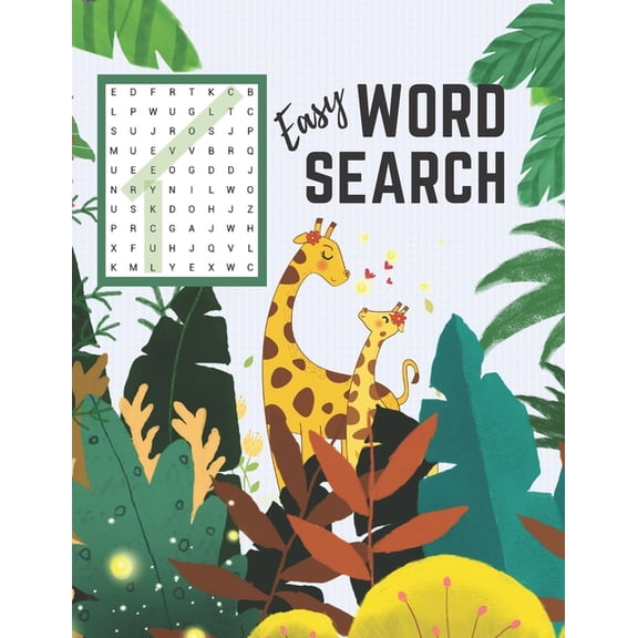 Easy Word Search: First Word Find Puzzle Book for Clever Kids Ages 4-8 Fun Early Learning Activity for Children 4 5 6 7 , (Paperback)