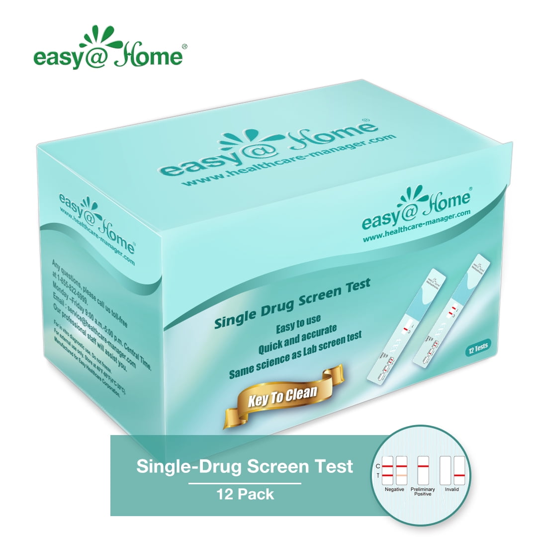 Easy@home 12 Pack Single Panel Marijuana (THC) Drug Test Kit, 12 Tests,  EDTH-114-12 