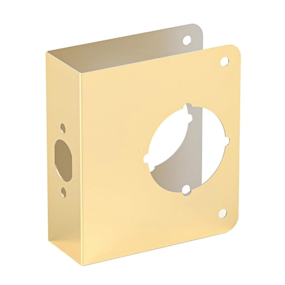 Easy installs Gold Finish Door Repair Plate Easy to Use for Secure Reinforcing Of Lock Area Security On Wood Metal Door