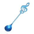 thumbnail image 1 of Easy to Clean Beautiful Gift Spoon Stainless Steel Mirror Polished Music Symbol Kitchen Tools Teaspoon Ice Cream Scoop The Spoon Dessert Spoon BLUE, 1 of 8