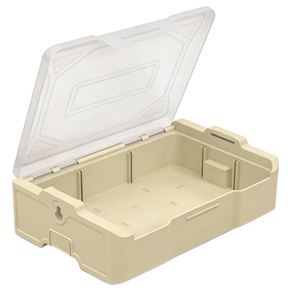 Easy to Clean Stackable Organizers For Tool And Parts Smooth PP Plastic Storage Box with Lid Removable Partition