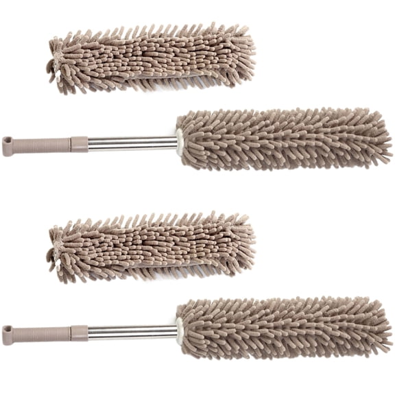Easy to Clean Telescopics Dusting Wand with Soft Brush and Adjustable Length for Various Heights