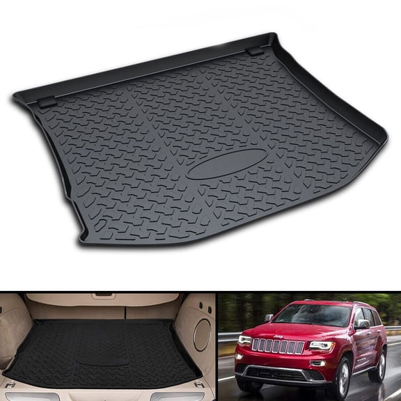 TPO Trunk Cargo Liner for 2011-2021 Jeep Grand Cherokee - All-Weather Waterproof Heavy Duty - Custom Fit Rear - Black
