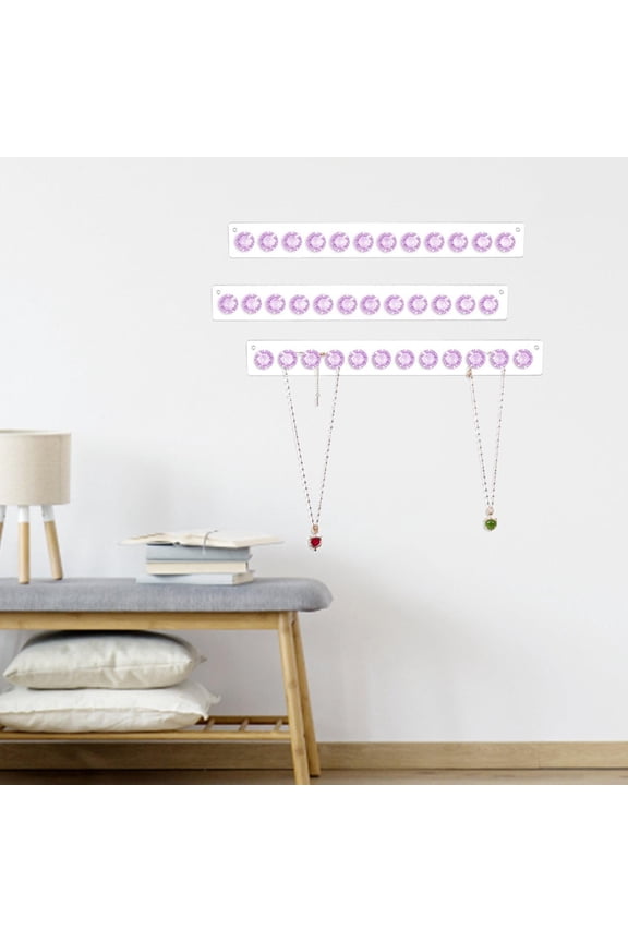 Easy to Install Acrylic Necklace Hanger for Kitchen Bathroom & Pantry Storage Organization