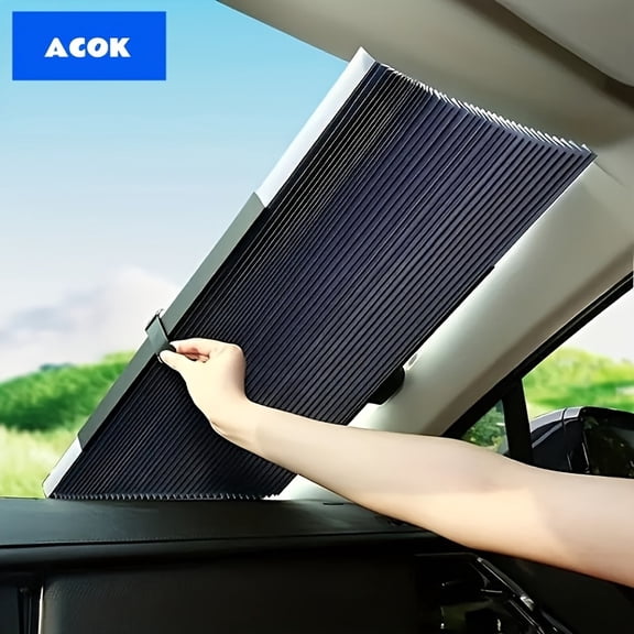 Easy to Install Automatic Retractable Car Sun Visor - Thermal Insulation, Sun Shading, UV Protection, Car Accessory Sun Visor