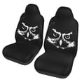 thumbnail image 1 of Easy to Install Car Universal Seat Cover, Black Owl Pattern Four Seasons Universal Front Seat Cover, 2-Piece, 1 of 8