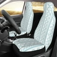 thumbnail image 1 of Easy to Install Car Universal Seat Cover, Green Lozenge Pattern Four Seasons Universal Front Seat Cover, 2-Piece, 1 of 8