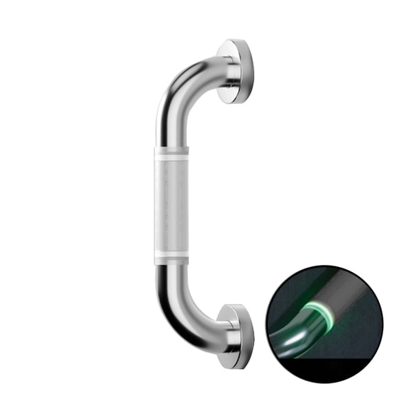 Easy-to-Install Illuminated Handrail Bar Grab Rails for Barrier-Free Bathrooms