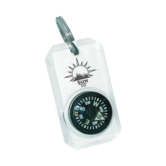 Sun Company MiniComp - Zipperpull Mini Compass with Split Ring | Easy-to-Read Compass for Jacket, Parka, or Pack
