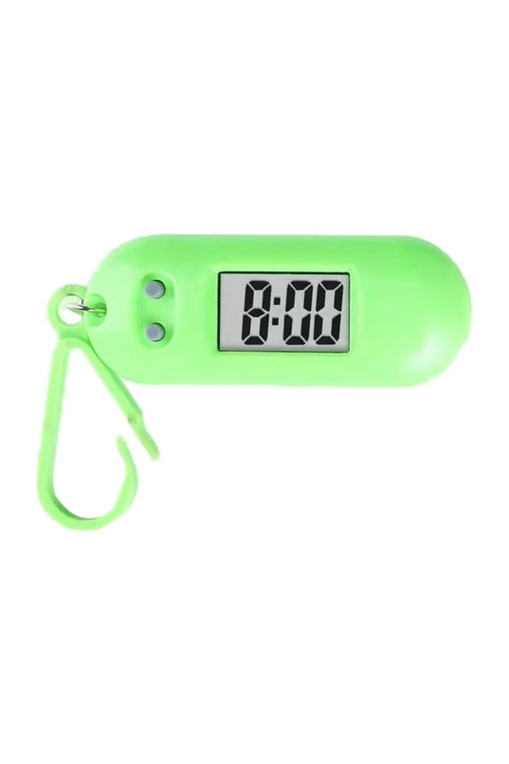 Easy to Read LED Digital Keychain Pocket Watch Plastic Miniature Clock for Students and Kids Electronic Timepiece