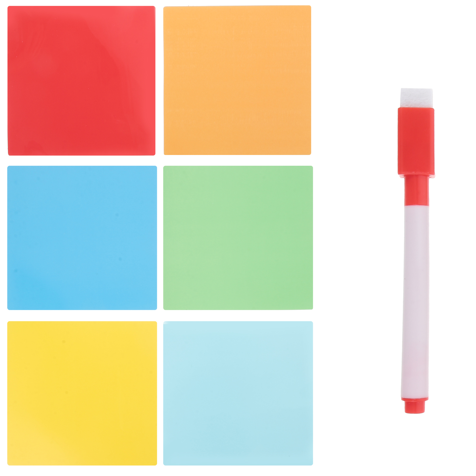 Easy to Reuse Adhesive Notes Erasable White Board Sticker Colorful Sticky Boards Memo