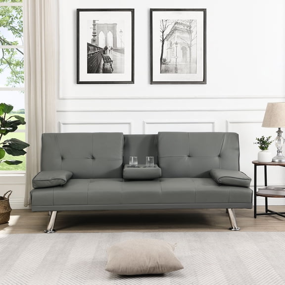 Easy - to - Store Grey Sofa Bed | Many Scene Usage, Great for Unexpected Guests