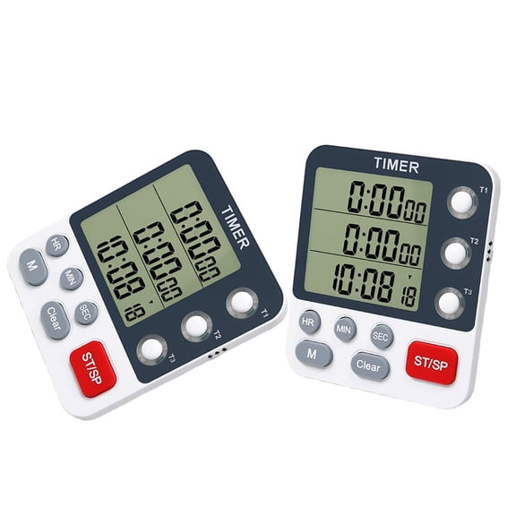 Easy to Use 3 Channel Timer with Clear Display Multifuction Three Channel Timing Device Simple Operate for Multiple Tasks