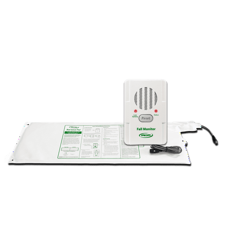 Easy-to-Use Bed Exit Alarm With Corded Weight-Sensing Bed Pad (10inx30in) System