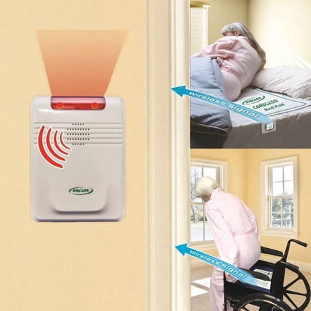 Easy-to-Use Economy CordLess Fall Alarm With Bed Pad and Chair Pad System.