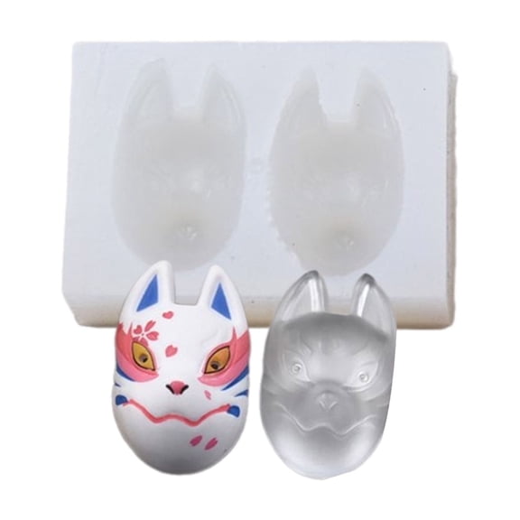 Easy to Use Epoxy Resin Mold for Mask Clay Crafts Foxes Mask Moulds for Theater Performances and Costume Parties
