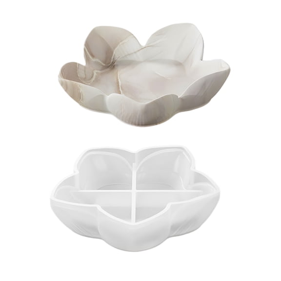 Easy to Use Flower Plate Mold for Beginners and Craft Enthusiasts Jewelry Storage Tray Making Mould Home Decoration