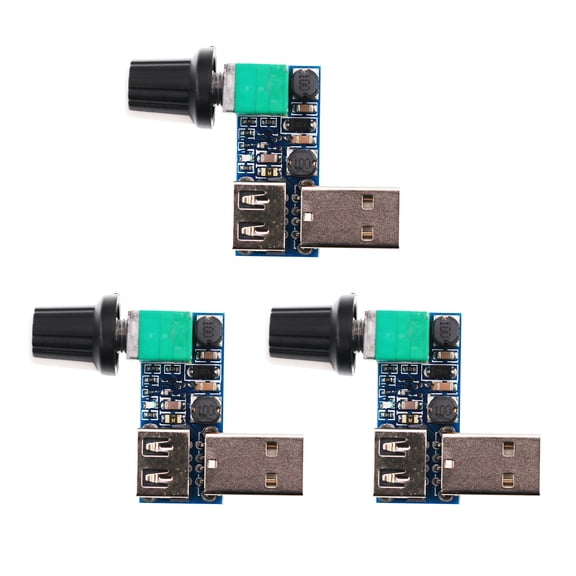 Easy to Use USB Fan Speed Stepless Controller for Comfort for Standard 5V Fan